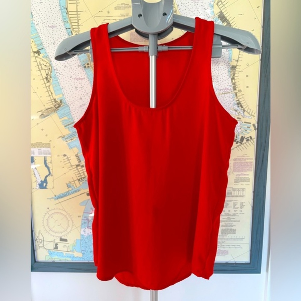 J. Crew Red Sleeveless Blouse